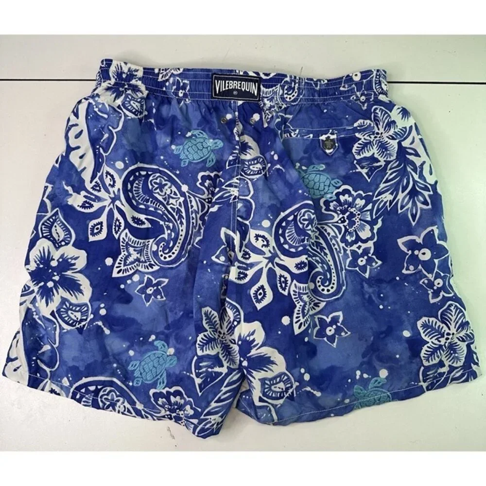VILEBREQUIN Blue Swim Trunks Bathing Shorts XXL, 3XL $350